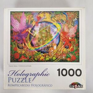 NIB Cra-Z-Art Holographic 1000 pc puzzle "Faerie Glass" 20"x27"‎ Fantasy